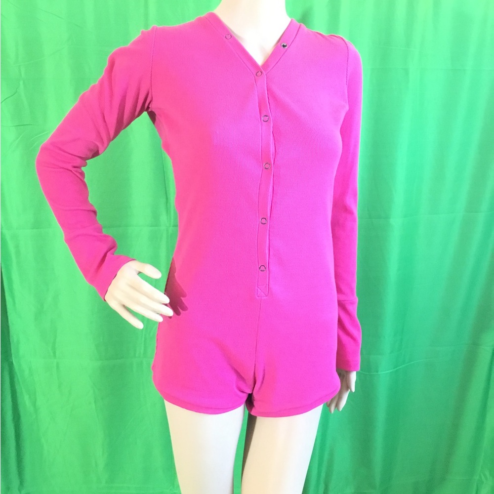 Moxeay V Neck One Piece Bodysuit Long Sleeve Bodycon NWOT